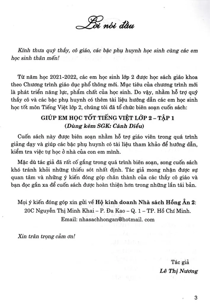 GIÚP EM HỌC TỐT TIẾNG VIỆT LỚP 2 - TẬP 1 (Dùng kèm SGK Cánh Diều)